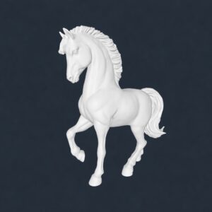 Elegance Horse STL File: 3D Printable Luxury Home Decor