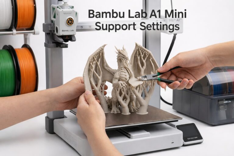 Best Bambu Lab A1 Mini Support Settings for Easy Removal