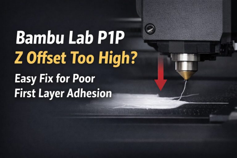 Bambu Lab P1P Z Offset Too High? Easy Fix for Poor First Layer Adhesion