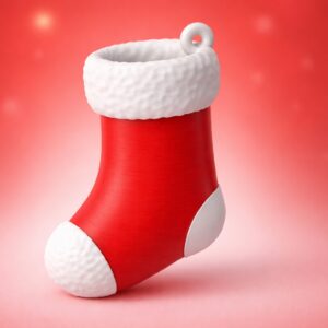 Free Christmas Stocking Ornament STL File for 3D Printing – Easy Tree Hanging 3D Printing File