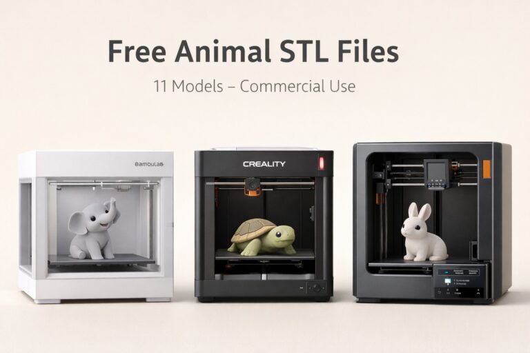 Free Animal STL Files (Commercial Use) – 11 Cute 3D Print Models