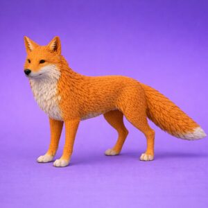 Realistic Fox STL File – Clean 3D Print Animal Model