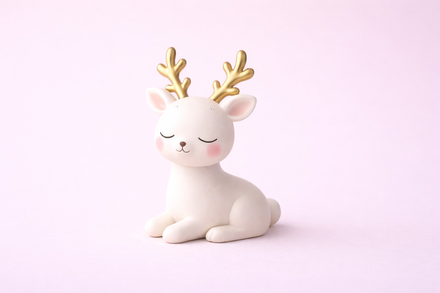 Minimalist Christmas Deer Decor for Desktop – Cute Modern Holiday Ornament