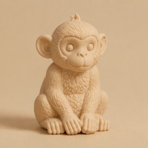 3D Printed Free Cute Monkey STL File – Beginner Friendly Desk Figurine