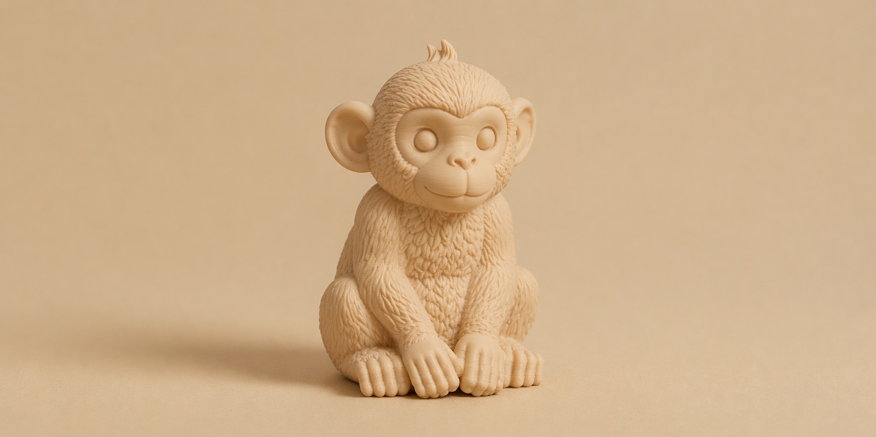 3D Printed Free Cute Monkey STL File – Beginner Friendly Desk Figurine