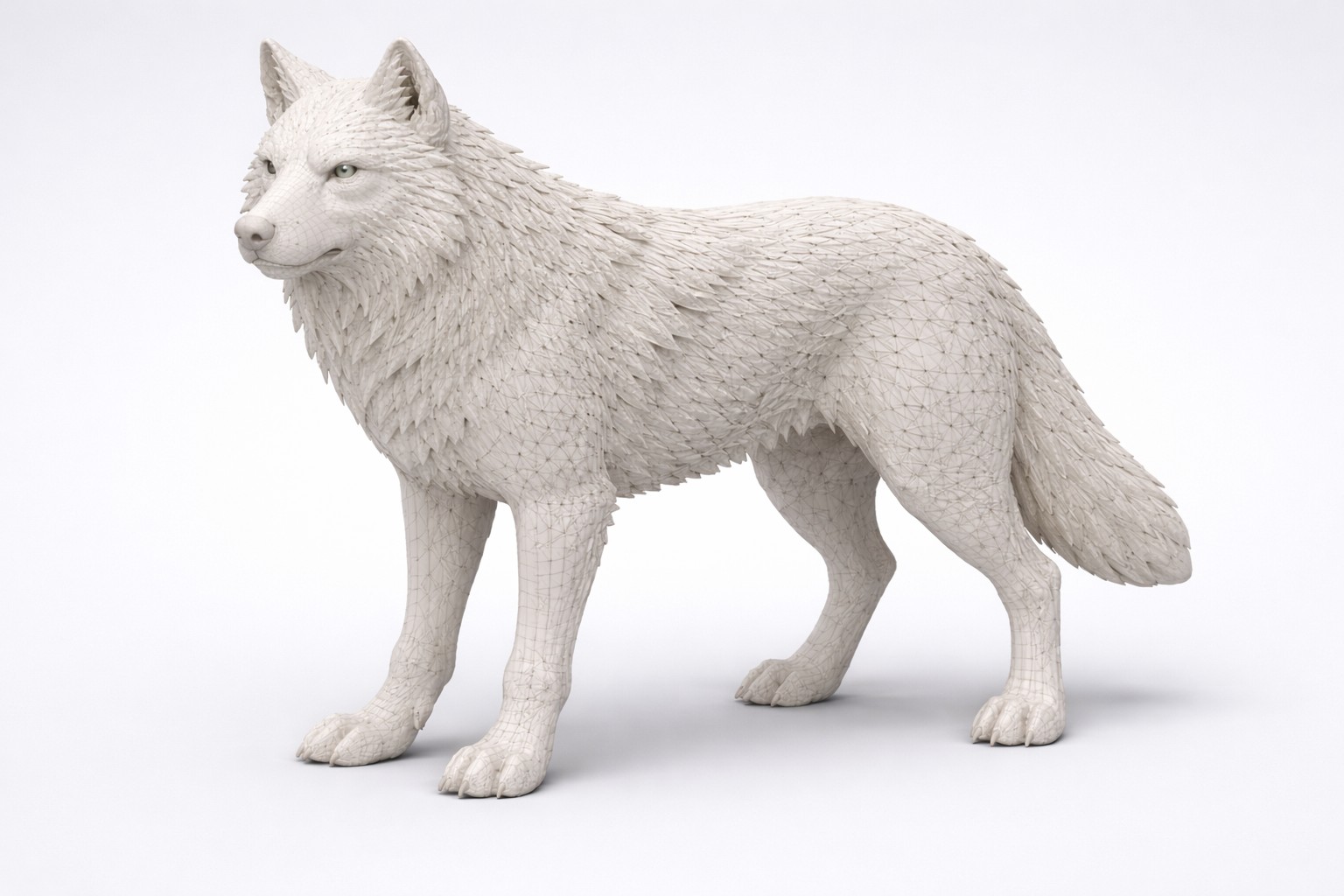 Realistic Wolf STL File – Free Download for 3D Printing (Commercial Use)