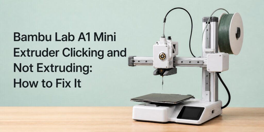 Bambu Lab A1 Mini extruder clicking and not extruding filament fix guide